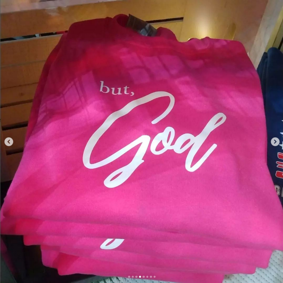 But, God... crewneck sweatshirt