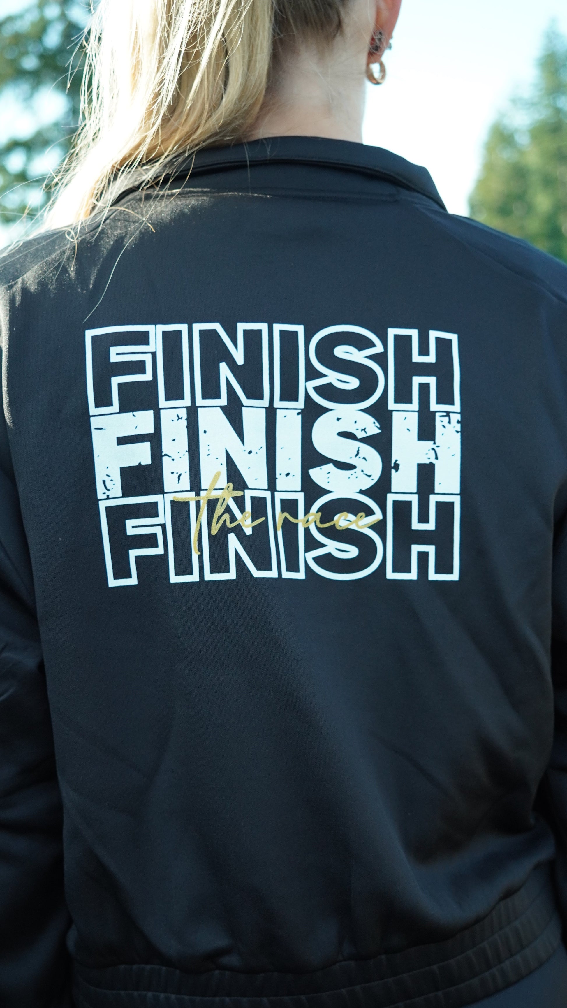 Finish the Race - workout jacket