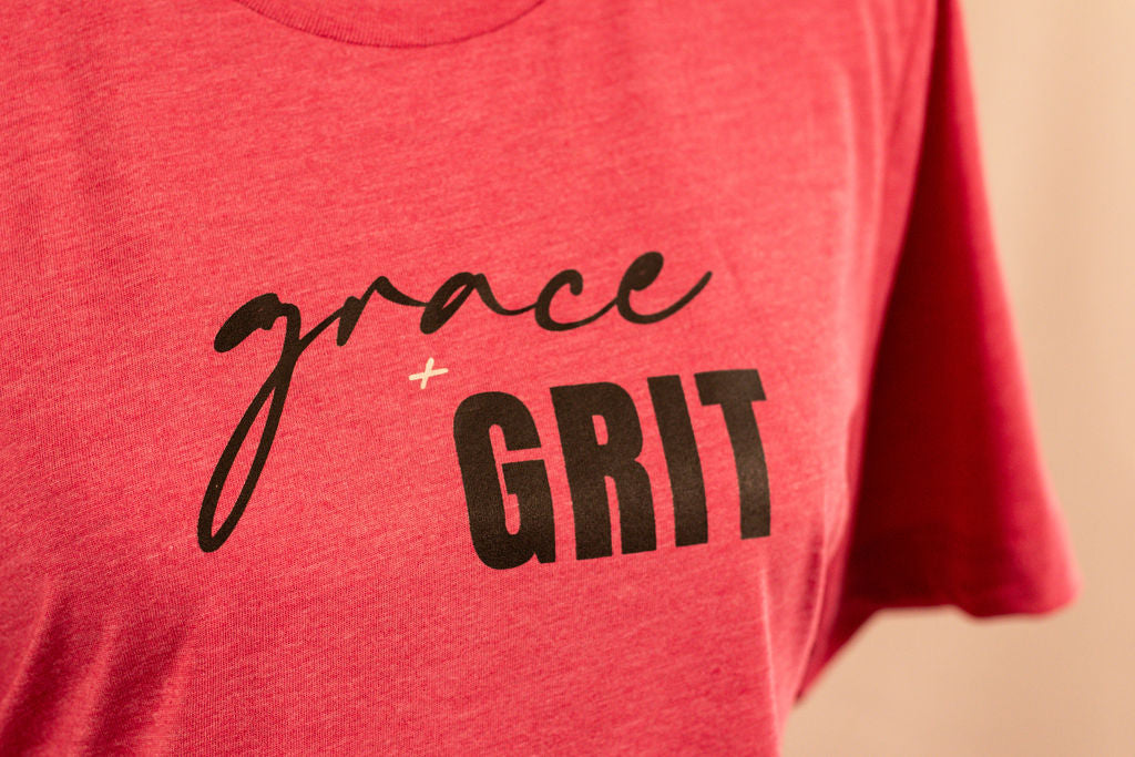 Grace + Grit SS tee- Heather Raspberry