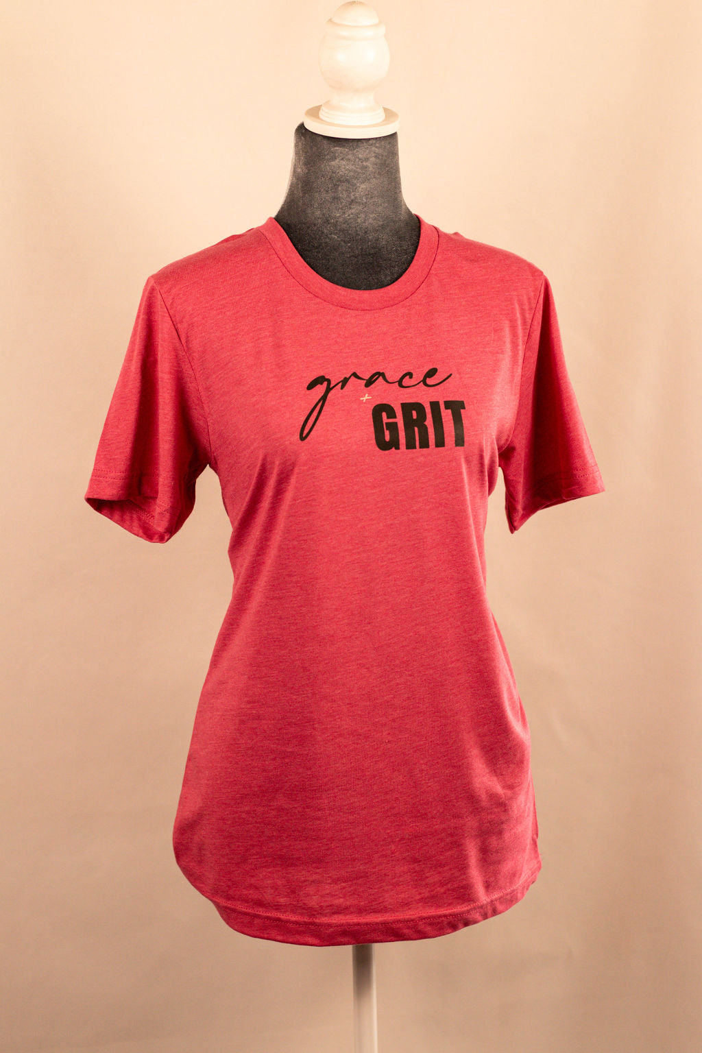 Grace + Grit SS tee- Heather Raspberry