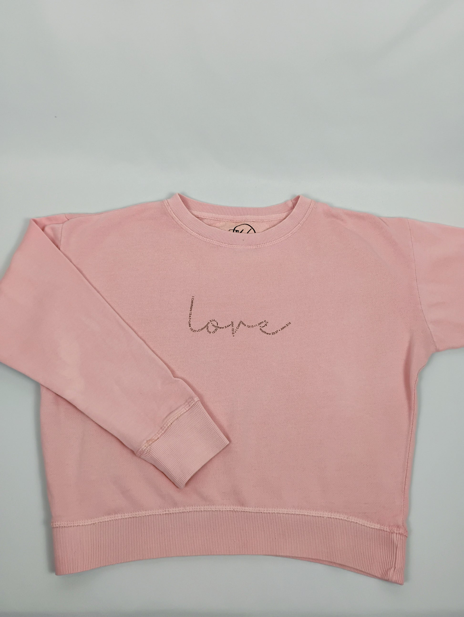 Love Garment Dyed Crewneck Sweatshirt- Blush Pink