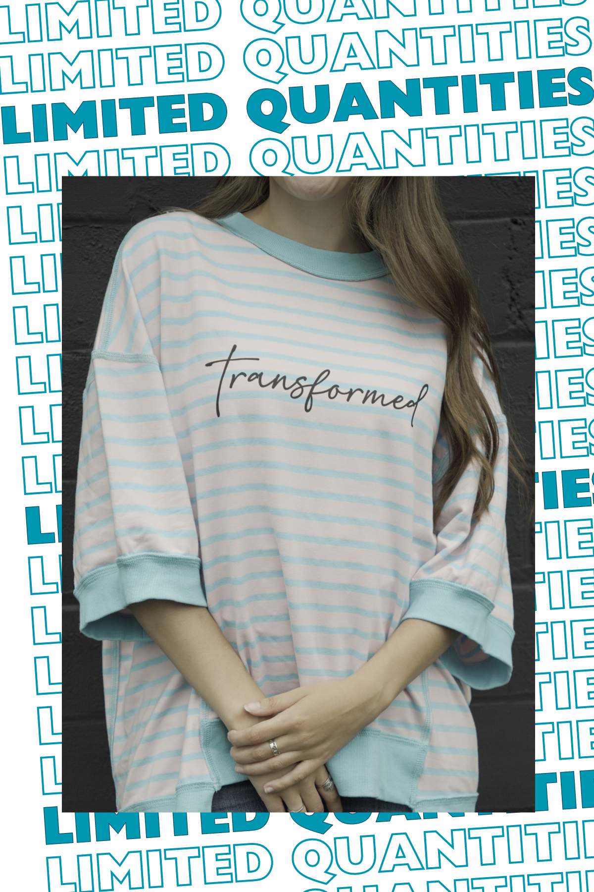 Transformed striped SS fashion top