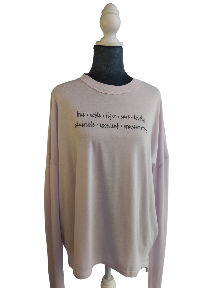 Philippians 4:8 Long sleeve tee