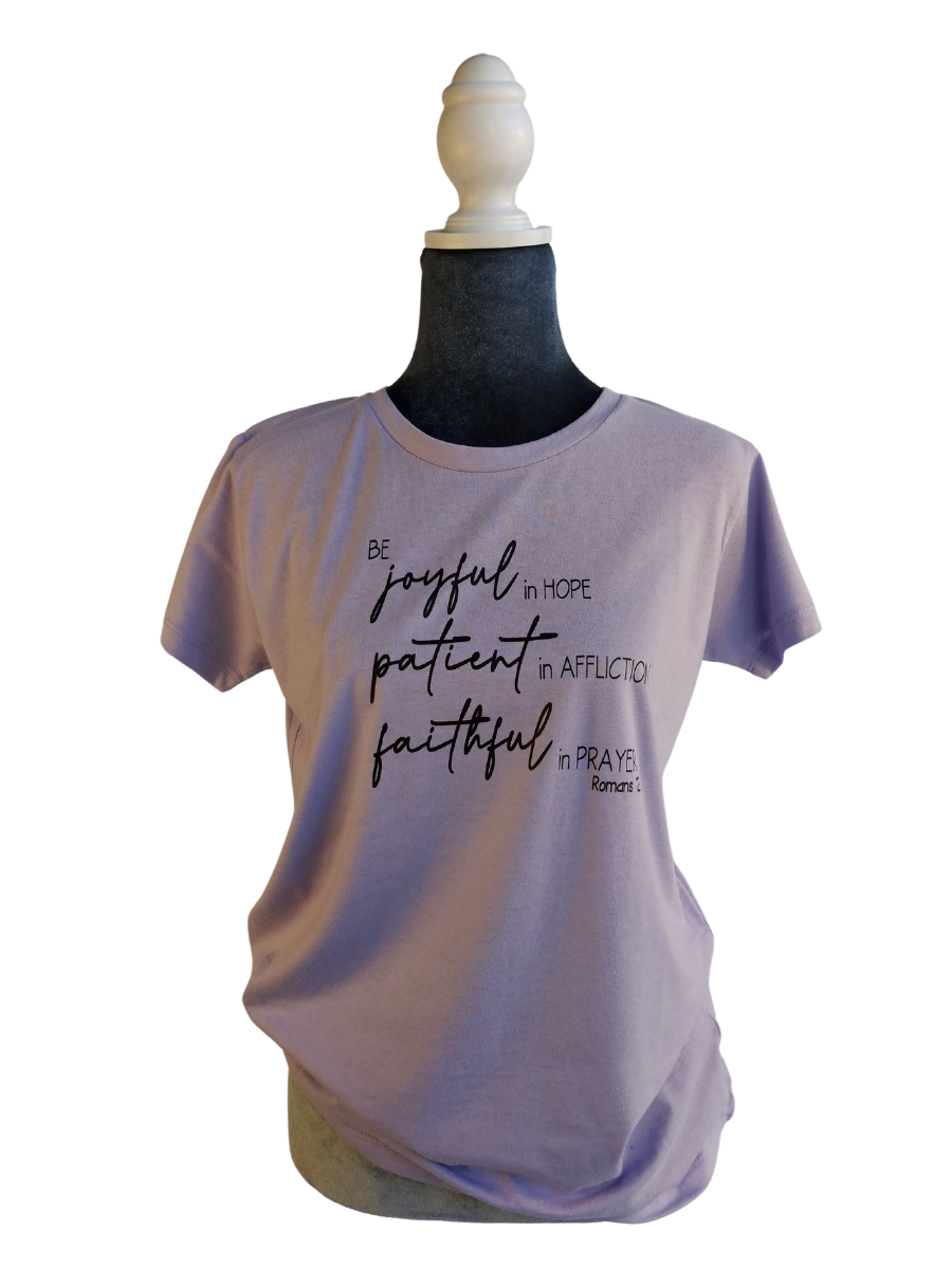 Joyful Patient Faithful short sleeve tee