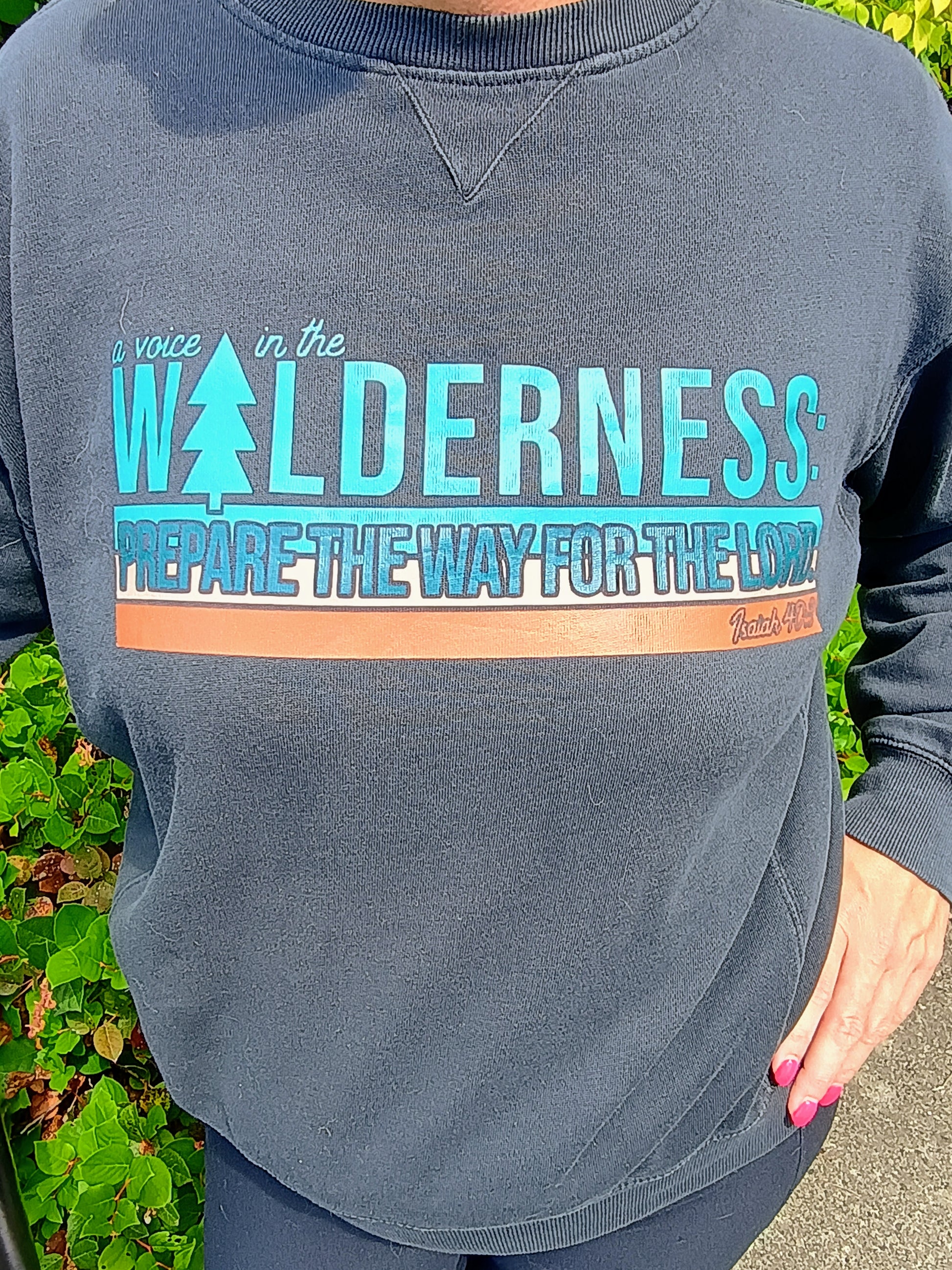 A Voice in the Wildnerness crewneck sweatshirt
