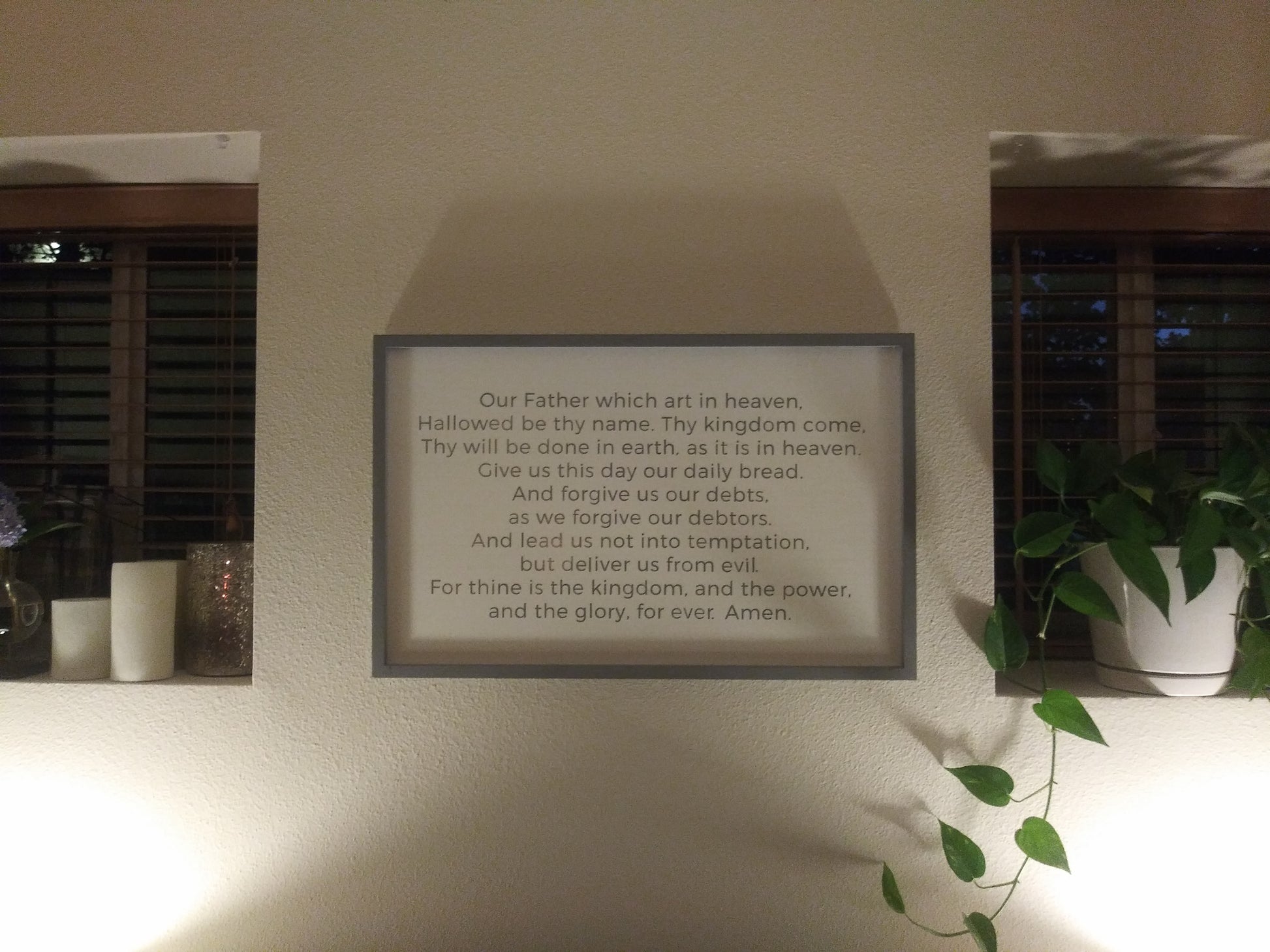 Our Father 17"x27" Wood Sign