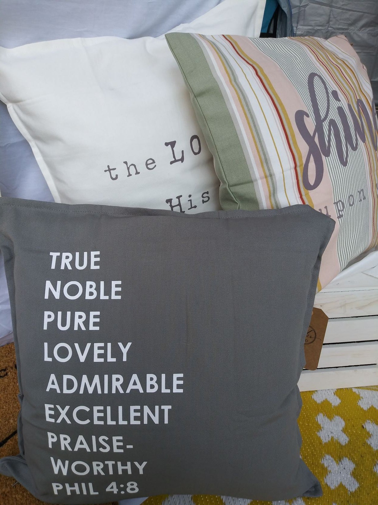 Phil 4:8 Pillow