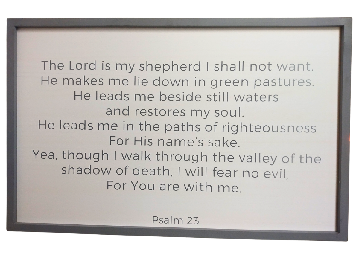 Psalm 23 17"x27" Wood Sign