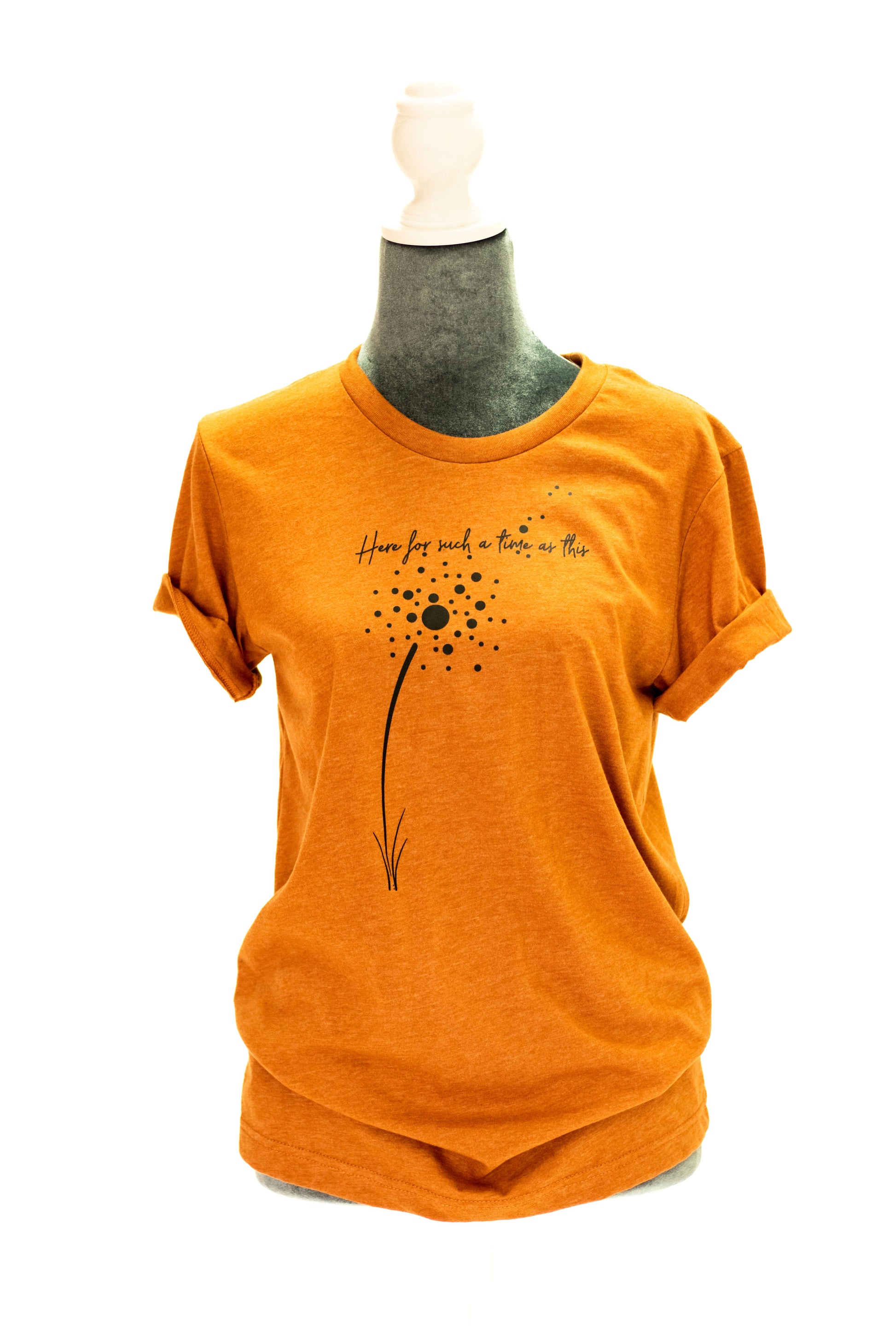 Here for Such a Time as This heathered autumn short sleeve tee