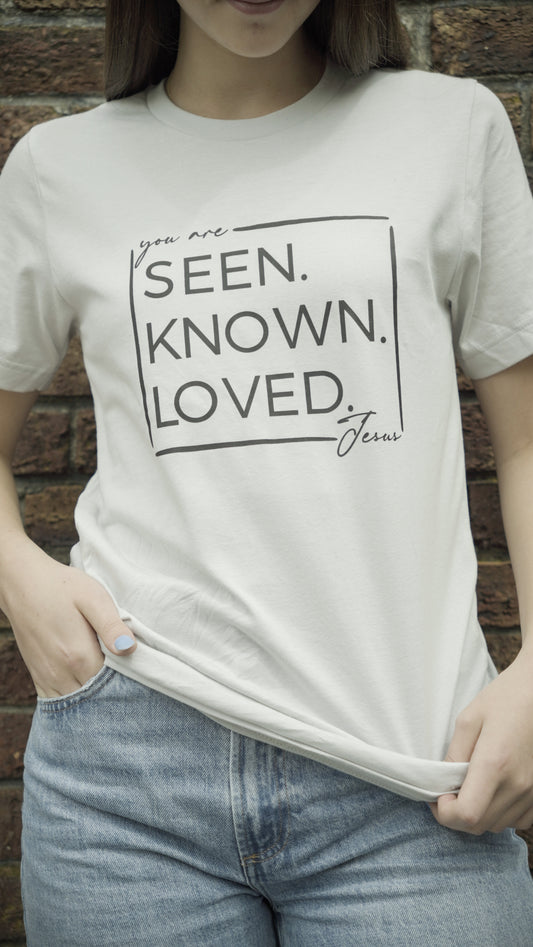 Seen.Known.Loved. SS Tee- Silver/Grey