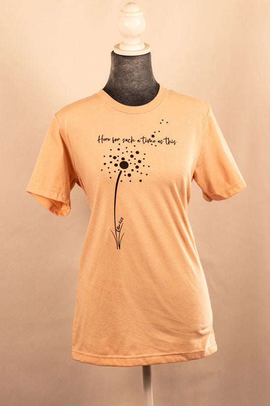 Here for Such a Time as This Short Sleeve tee- Heather Peach