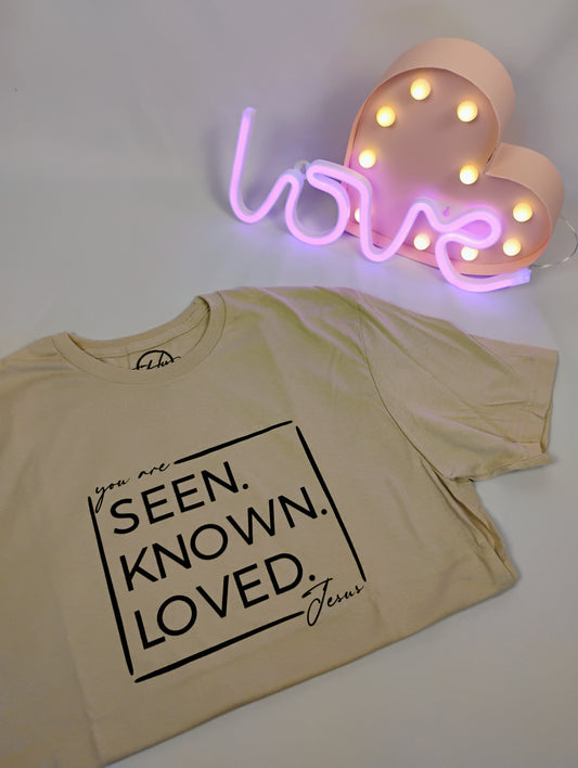 Seen.Known.Loved. SS Tee- Heather Tan