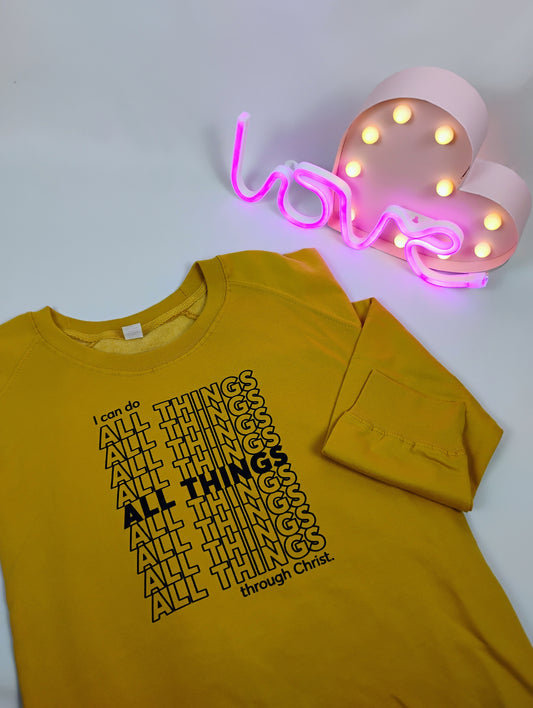 All Things Mustard splithem crewneck sweatshirt