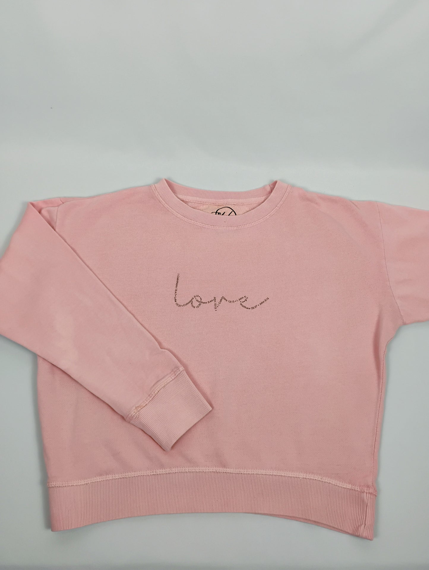 Love Garment Dyed Crewneck Sweatshirt- Blush Pink