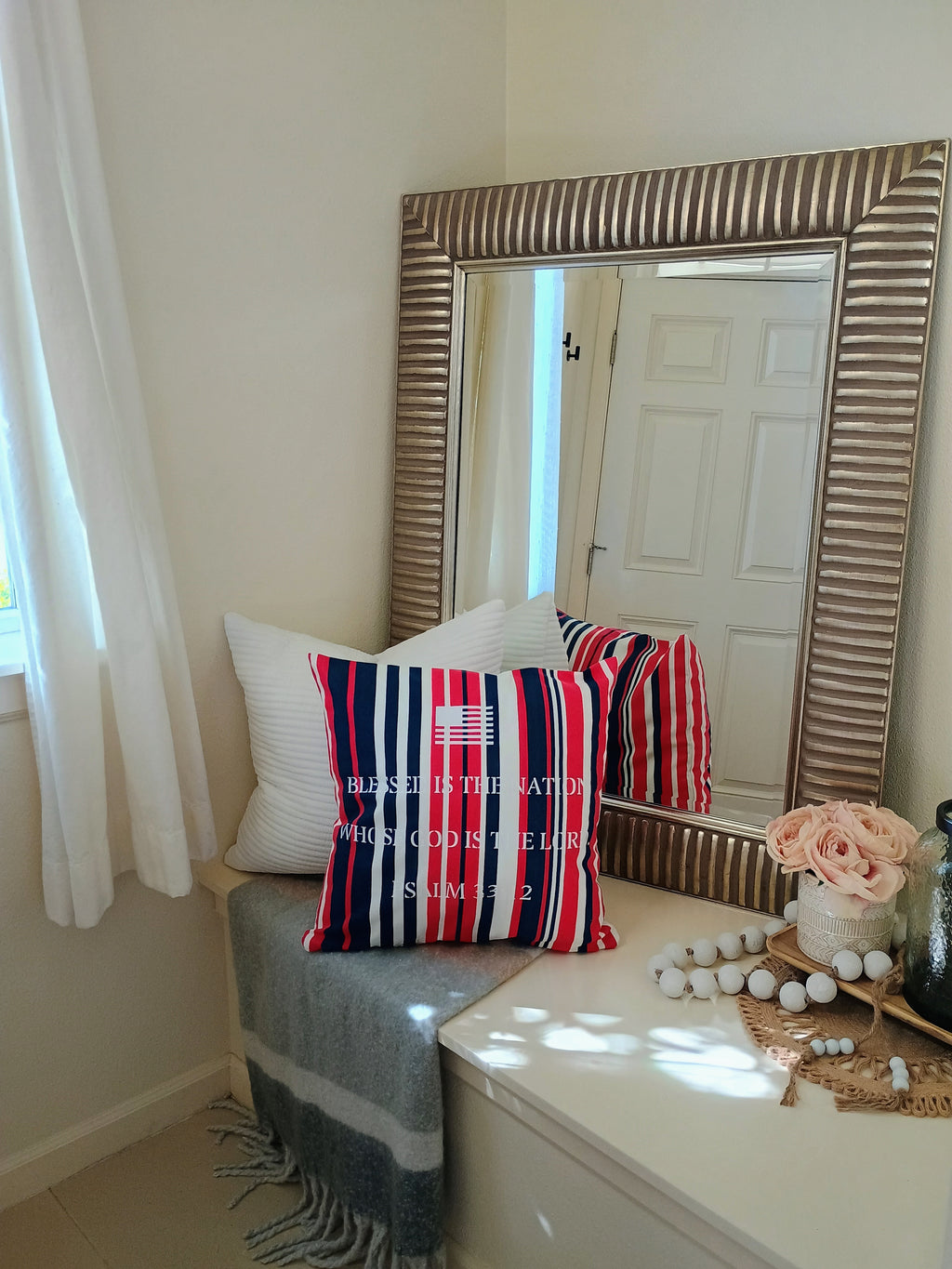 Blessed is the Nation pillow