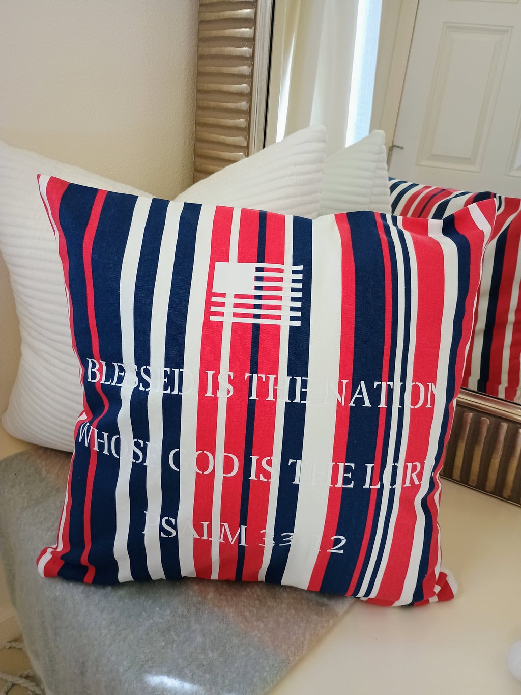 Blessed is the Nation pillow