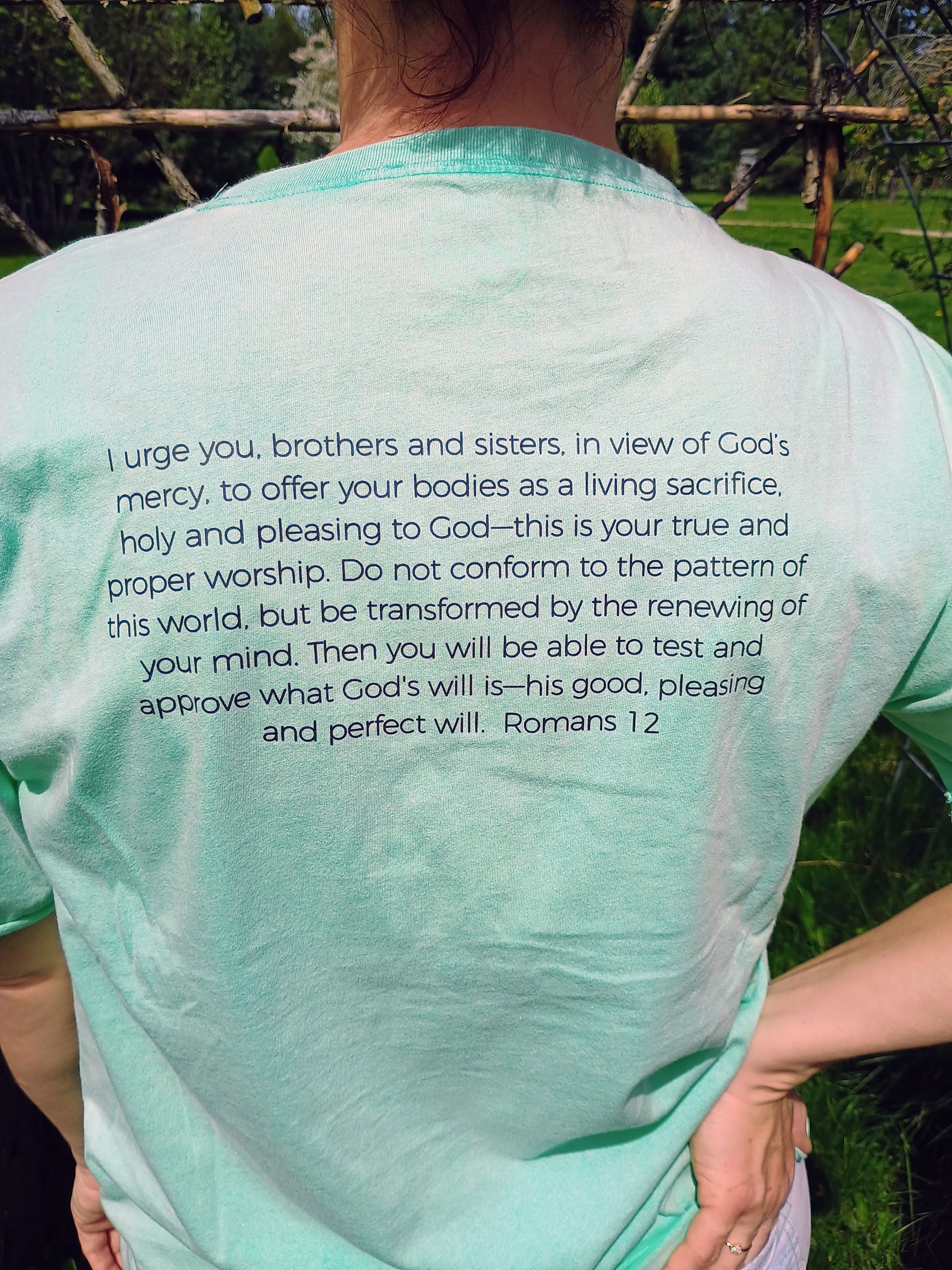 Transformed (Romans 12) pocket tee
