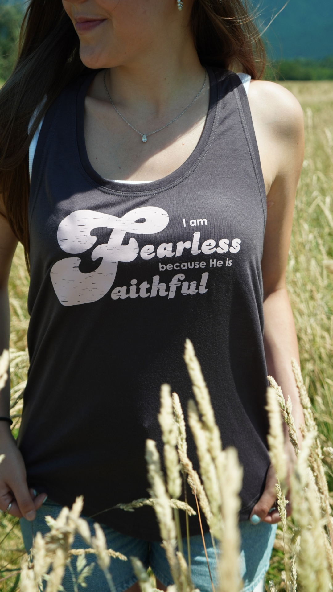 Fearless because He is faithful runners tank