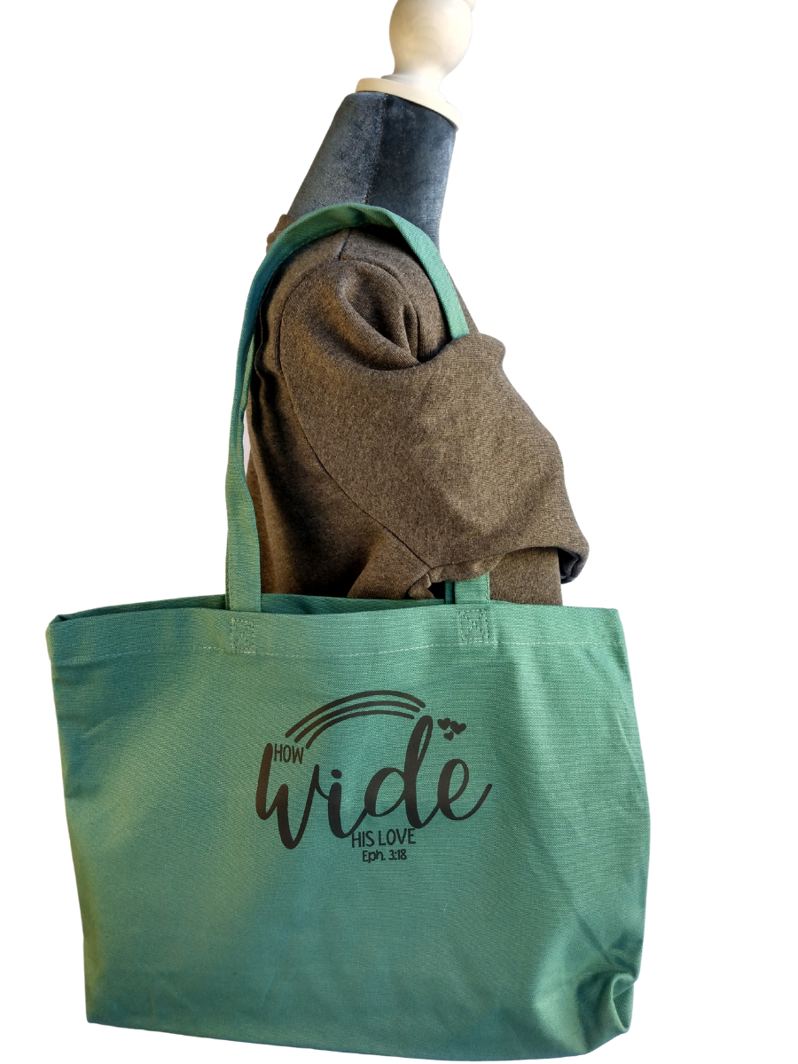 How Wide His Love tote