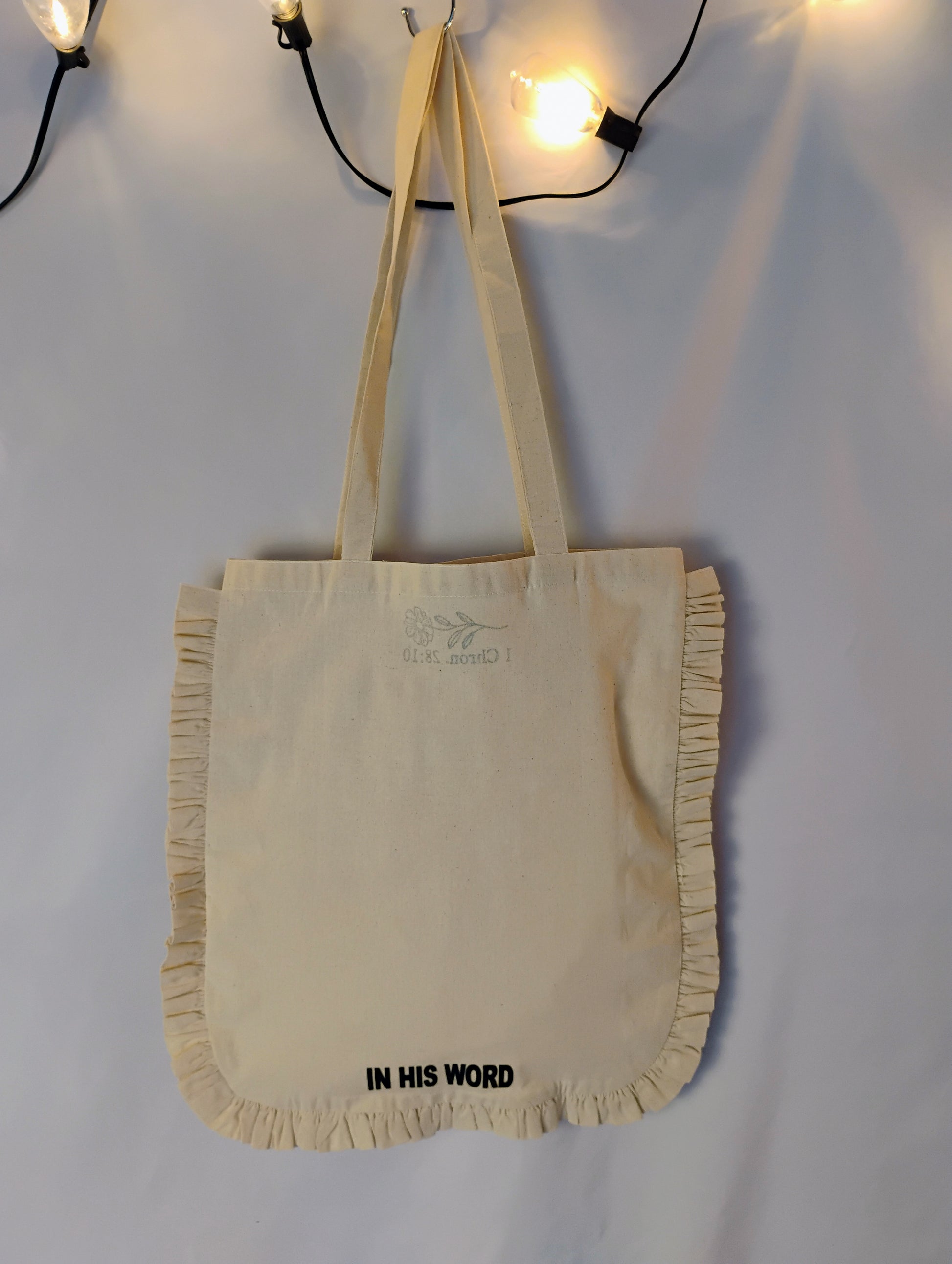 Seen. Known. Loved Ruffle Organic Cotton tote