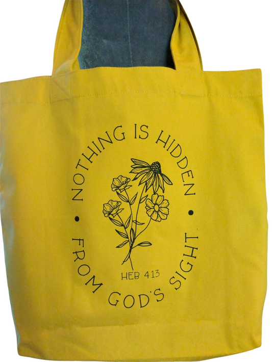 Nothing is Hidden cotton tote