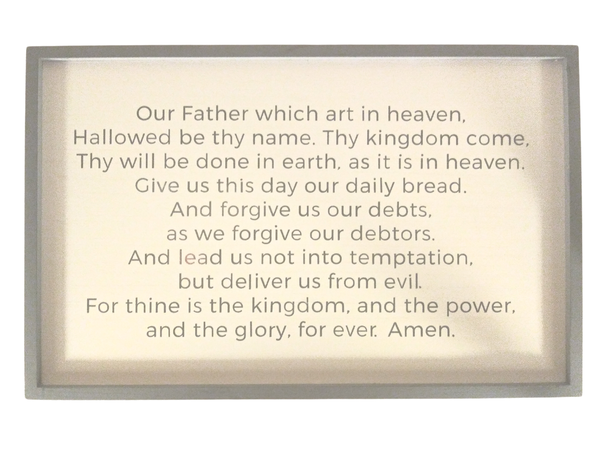 Our Father 17"x27" Wood Sign
