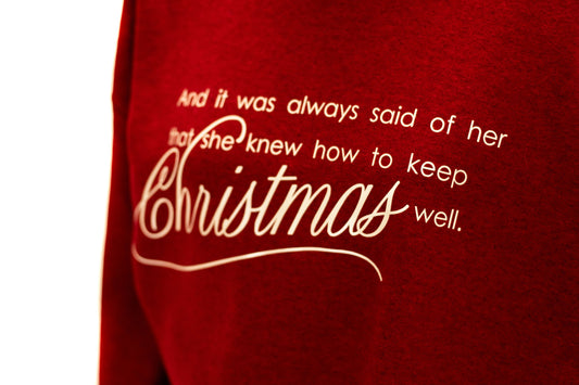 Keep Christmas Well red crewneck sweatshirt