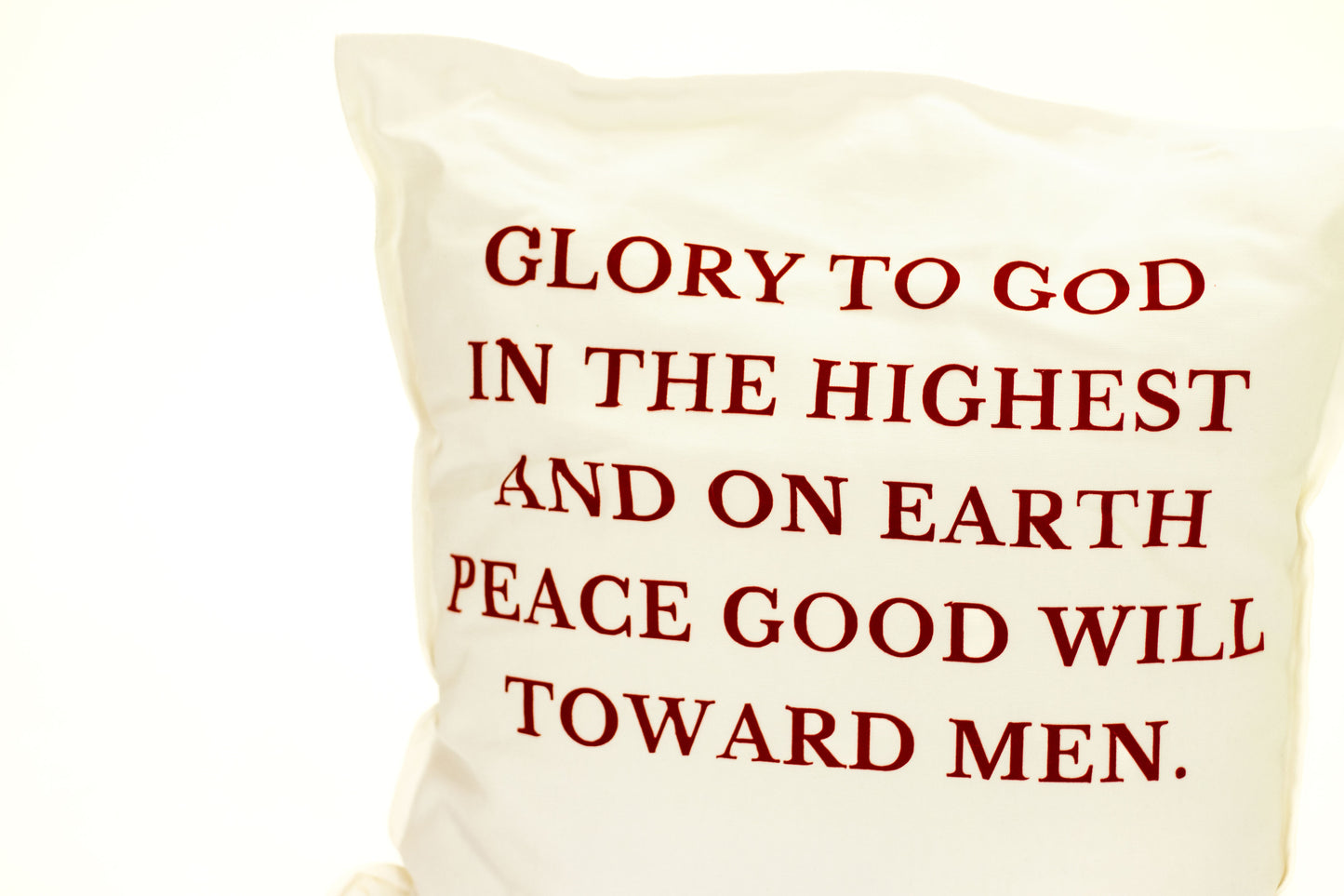 Glory to God in the Highest Cream 20"x20" Pillow