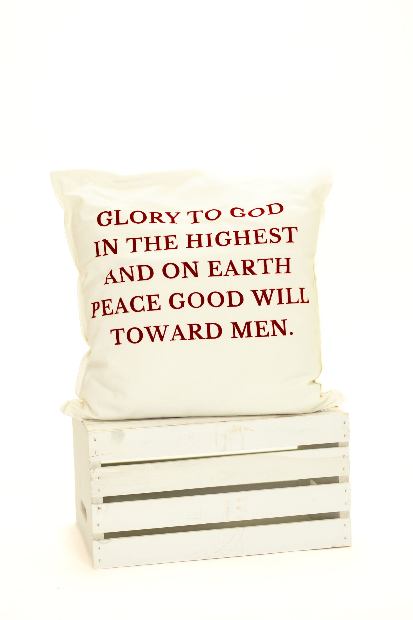Glory to God in the Highest Cream 20"x20" Pillow