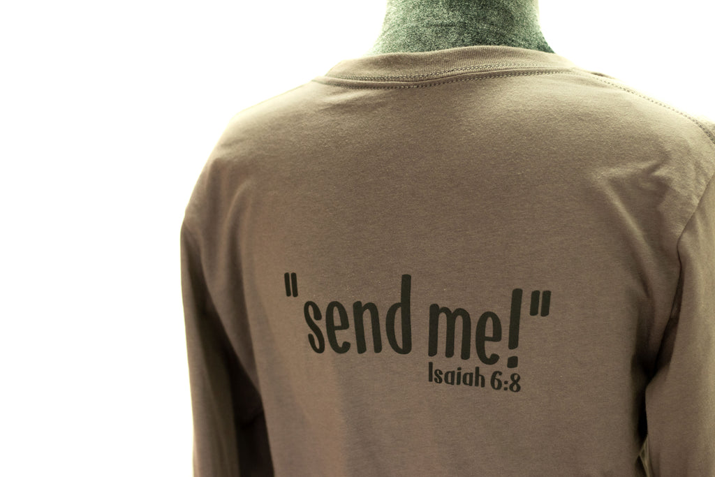Who shall I send Stone Grey Long-Sleeve Tee